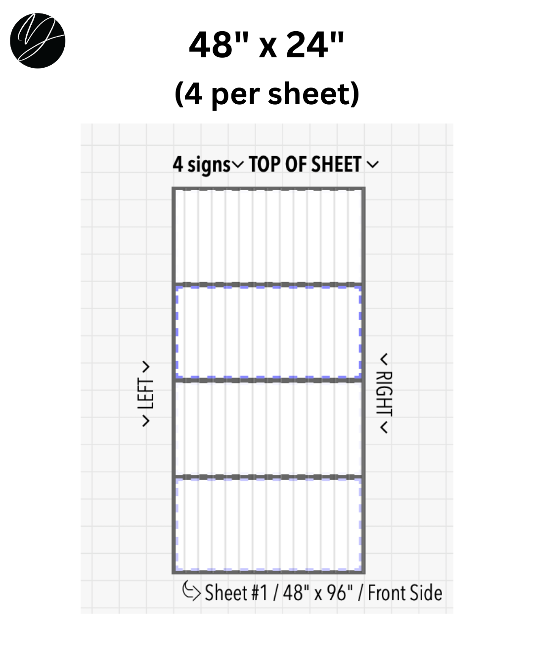 48" x 24" (4 per sheet) - Business Sign