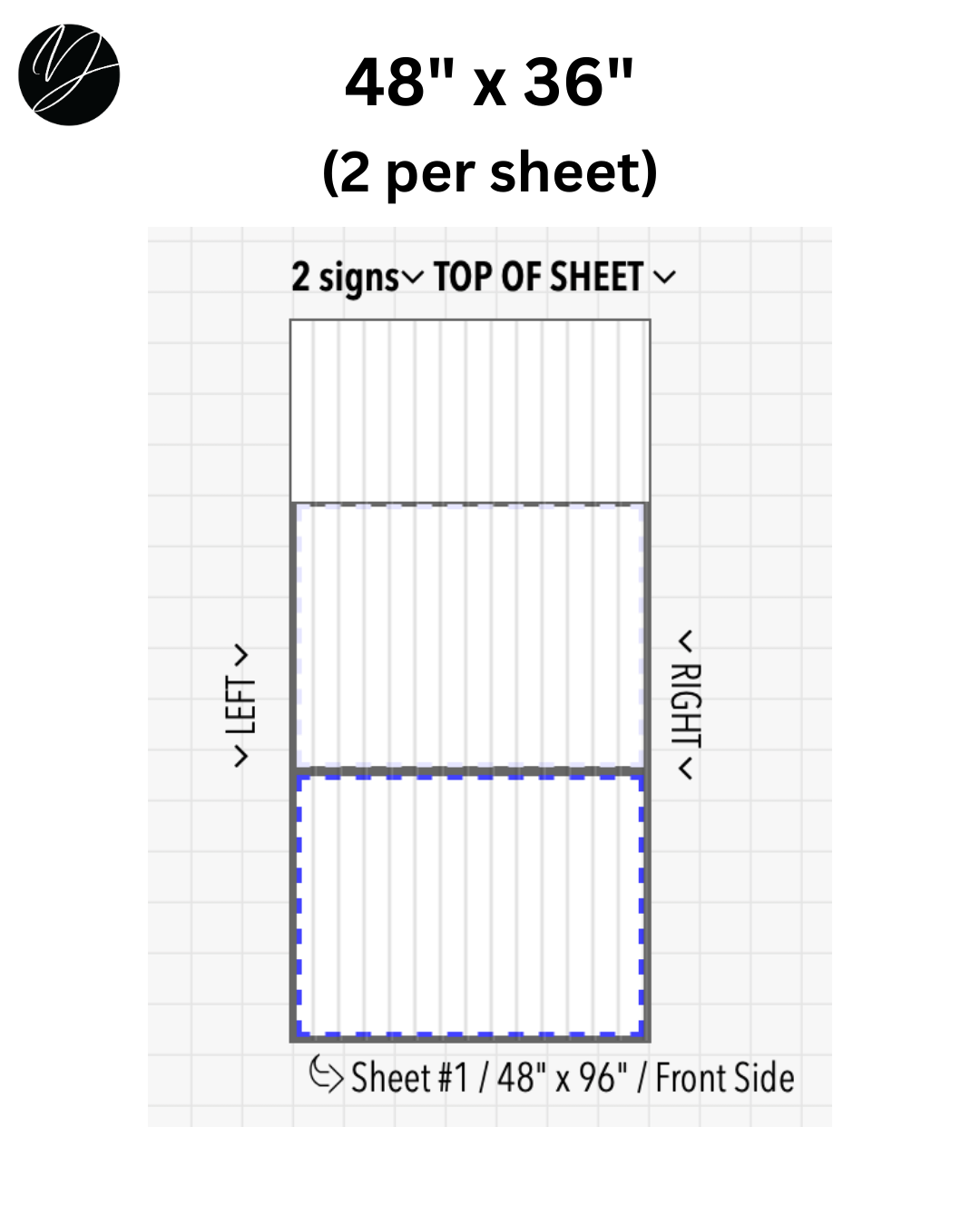 48" x 36" (2 per sheet) - Business Sign