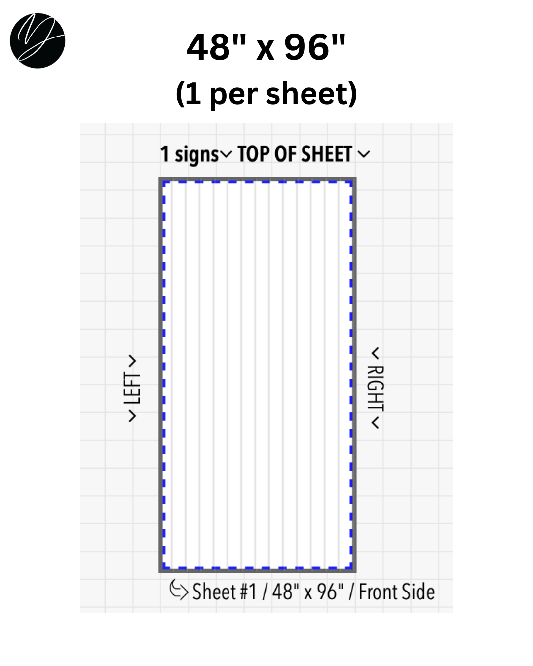 48" x 96" (1 per sheet) - Business Sign