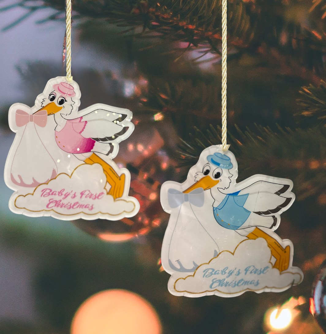 Stork Baby's 1st Christmas Ornament