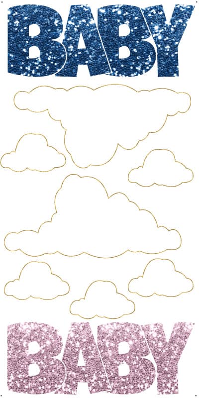 ** baby / cloud Starter_Gold trim