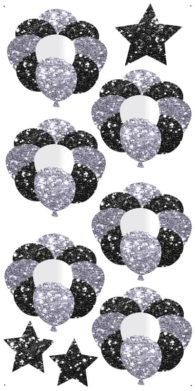 Black and Silver Balloons