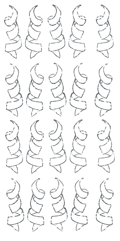 Confetti Silver Outline