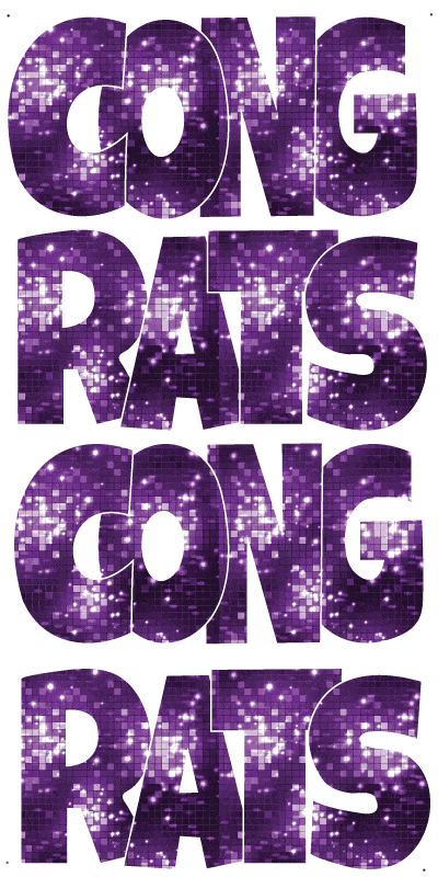 Disco Purple Congrats