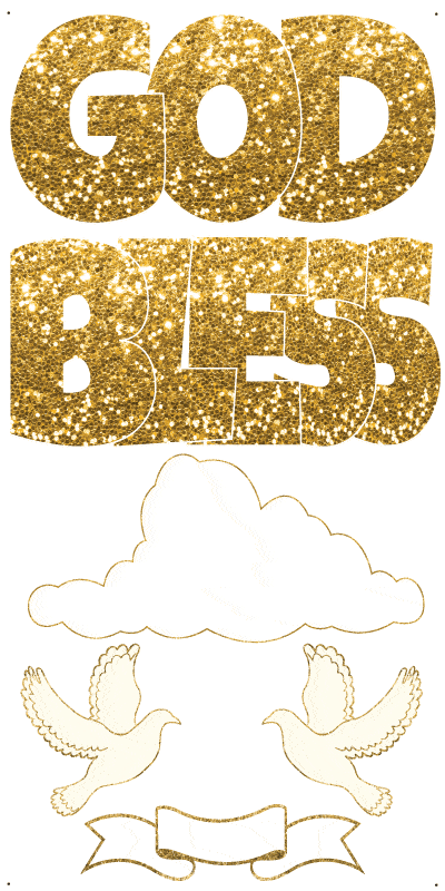 God Bless blank banner
