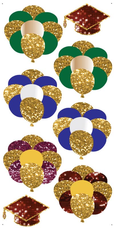 Grad Balloon school colors