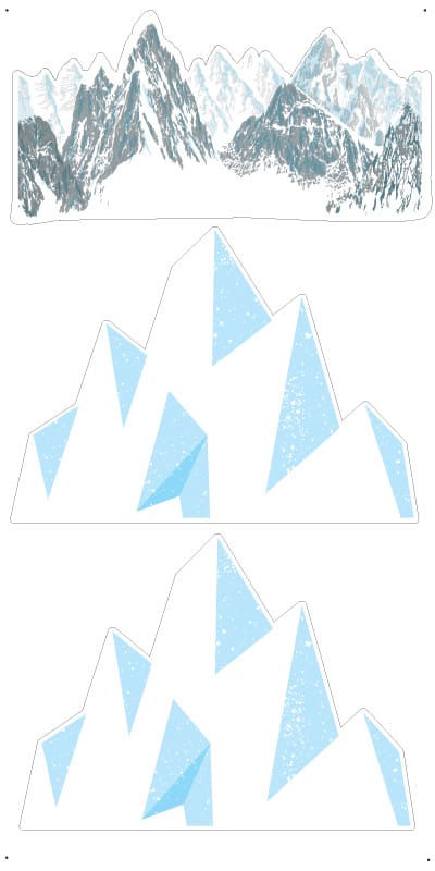 Icebergs & Mountains