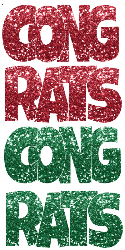 Red and Green Congrats