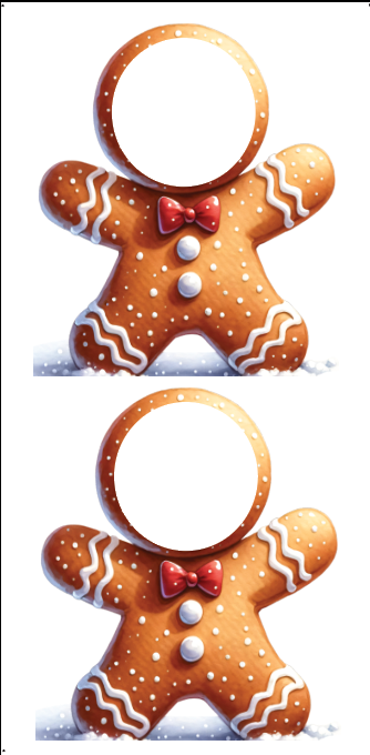 Gingerbread Photo-Op Yard Card Set – Christmas Cookie Outdoor Photo Prop Display