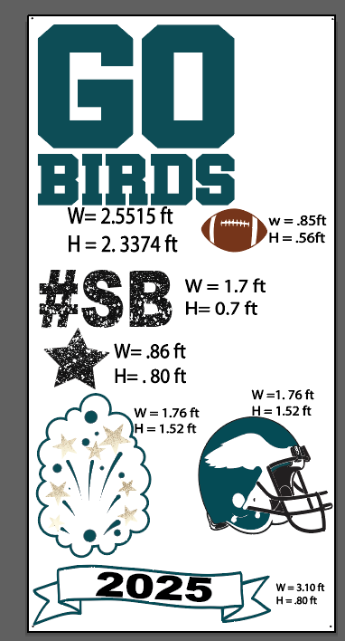 Eagles inspired Football sign for purchase _INCLUDES STAKES