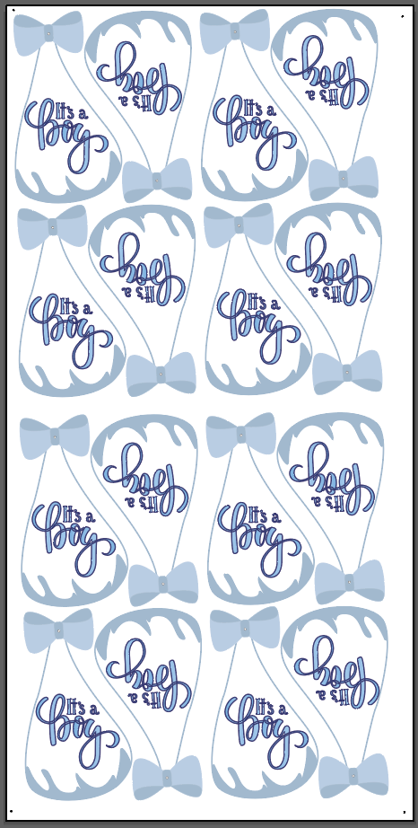 Swaddles (Coroplast) - All Blue (16)