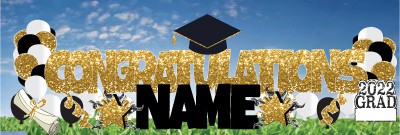 Congratulations_ Black Sparkle