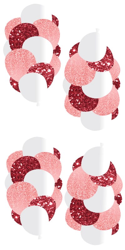 Pink, Red, White Balloons