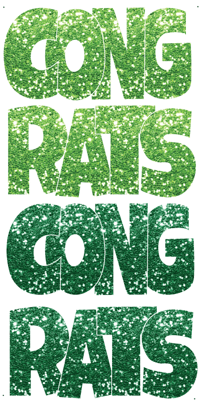 Glitter Lime and Green Congrats image 0
