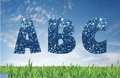 Navy Glitter_ Alphabet Set 22.5"