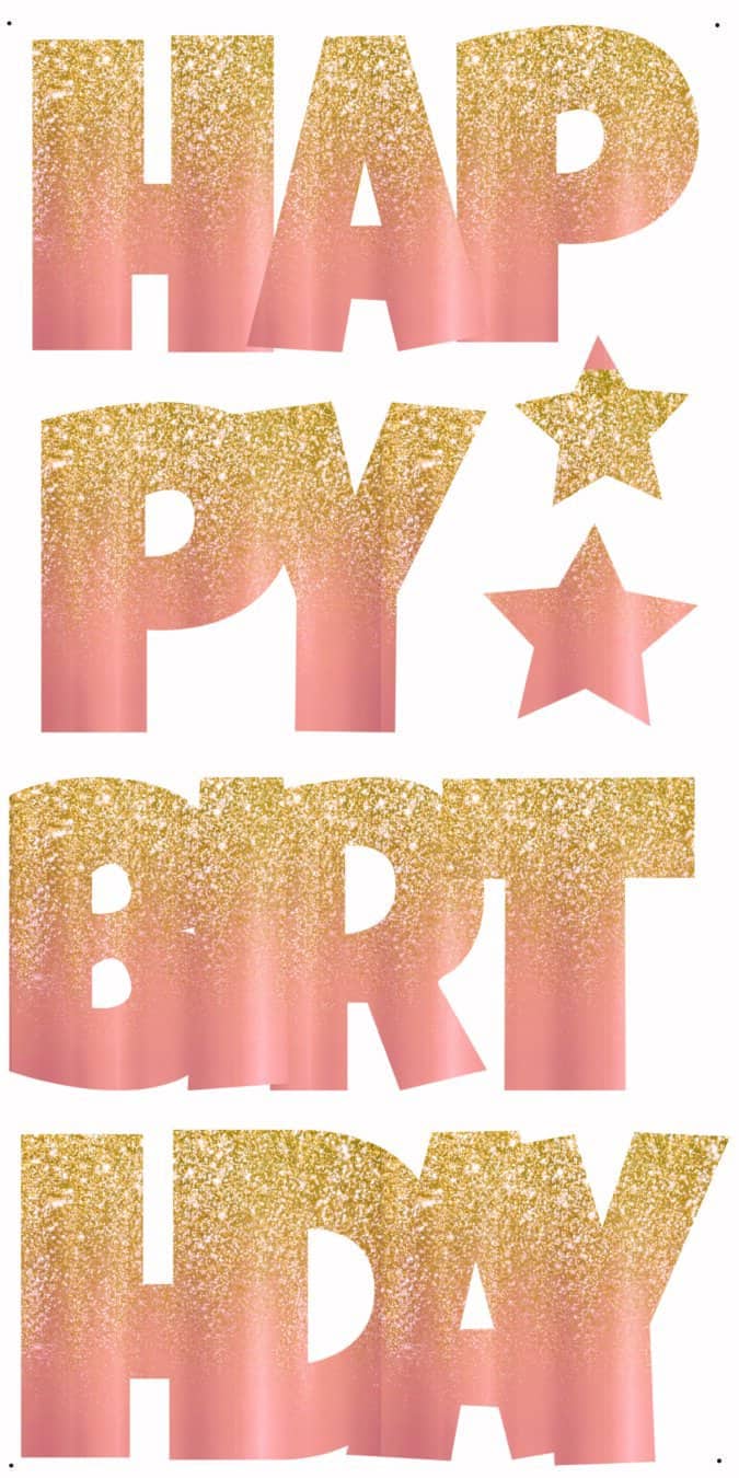 Happy Birthday_Rose Gold Drip