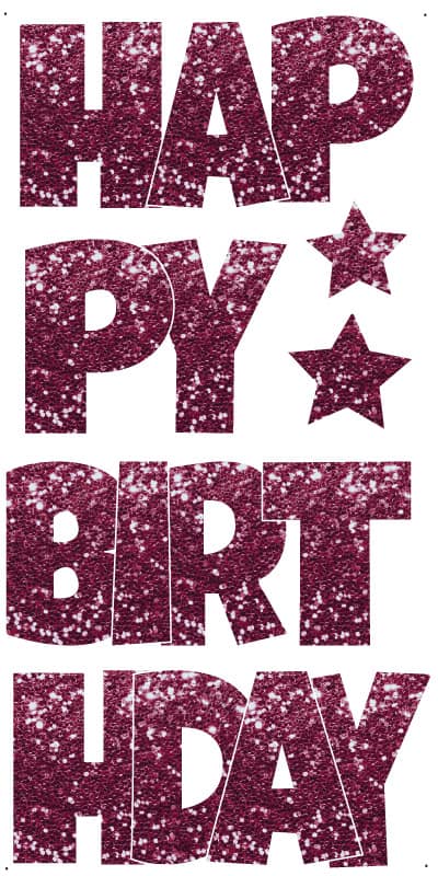 Happy Birthday_ Burgundy Sparkle