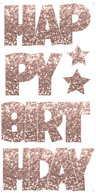 Happy Birthday_Rose Gold Glitter