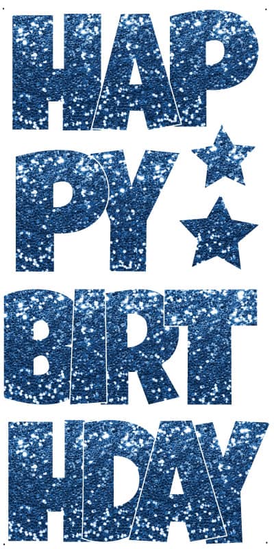 Happy Birthday_Royal Blue Glitter