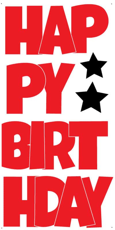 Happy Birthday _ Solid Red