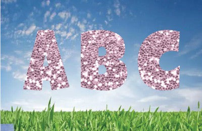 Baby Pink Glitter_ Alphabet Set 22.5"