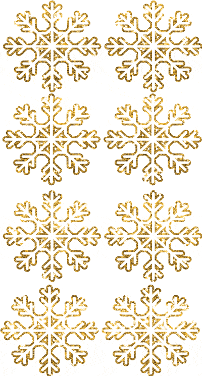 Snow Flakes _gold trim