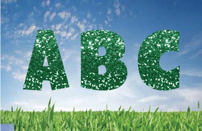 Green Glitter_ Alphabet Set 22.5"