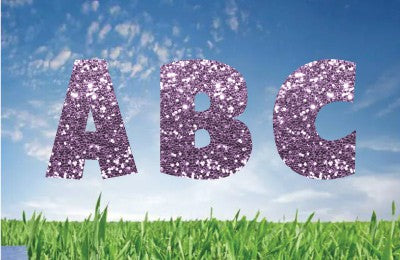 Lavender Glitter_ Alphabet Set 22.5"
