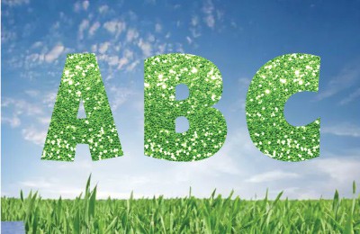 Lime Green Glitter_ Alphabet Set 22.5"