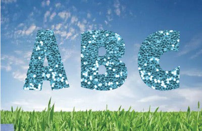Sky Blue Pink Glitter_ Alphabet Set 22.5"