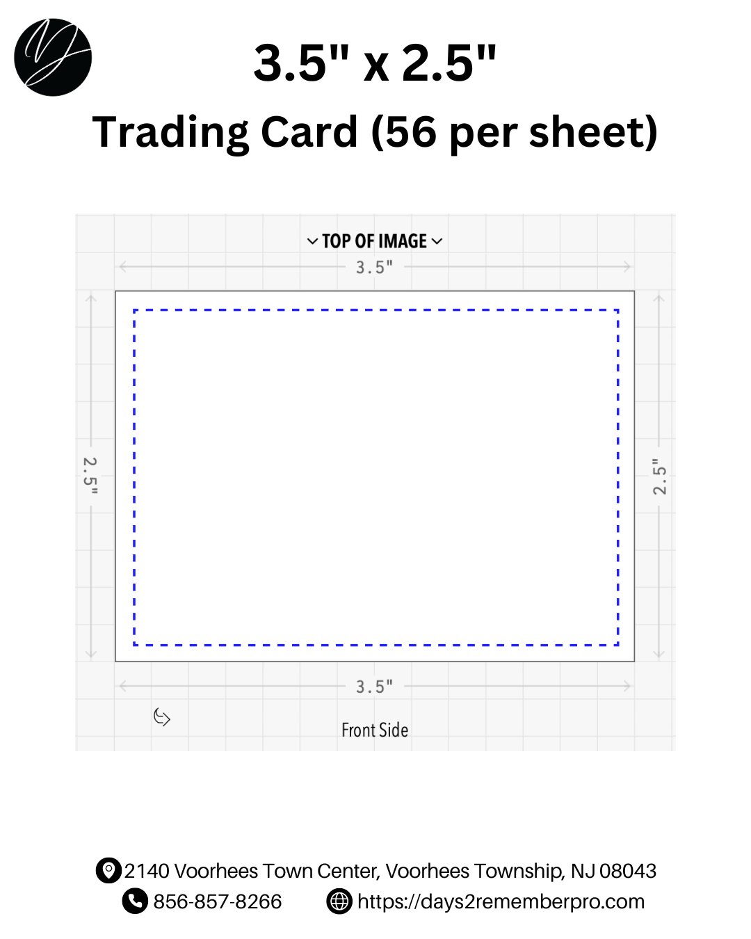 Trading Card (56 per sheet) 3.5"x 2.5"