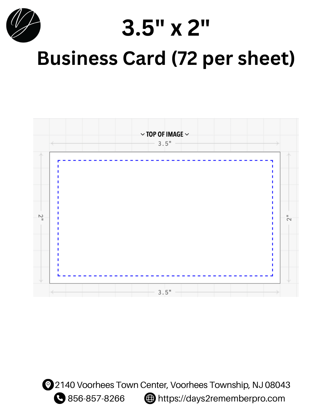 Business Card (72 per sheet) 3.5" x 2"