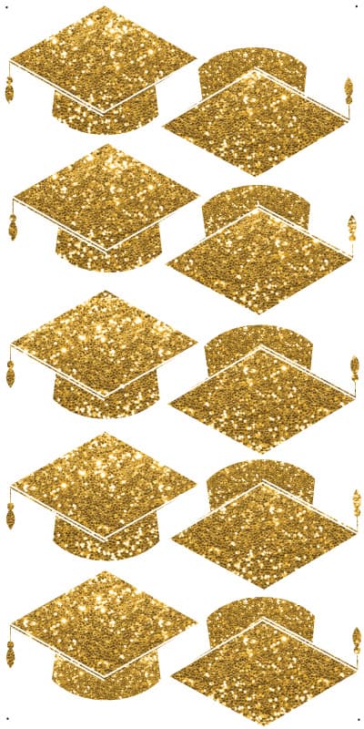 All Gold Grad Caps image 0