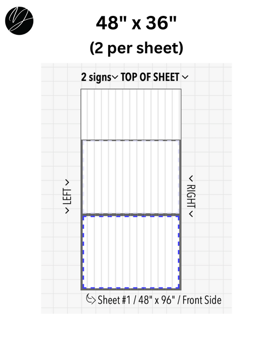 48" x 36" (2 per sheet) - Business Sign