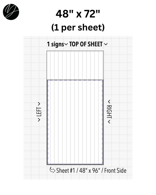 48" x 72" (1 per sheet) - Business Sign