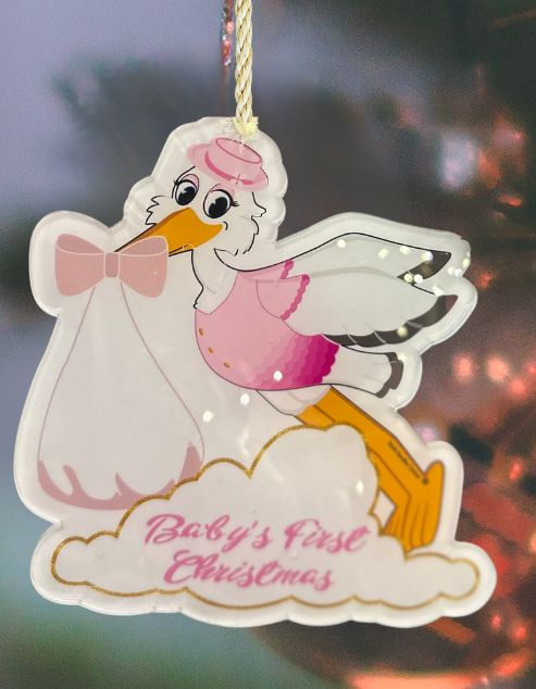 Stork Baby's 1st Christmas Ornament
