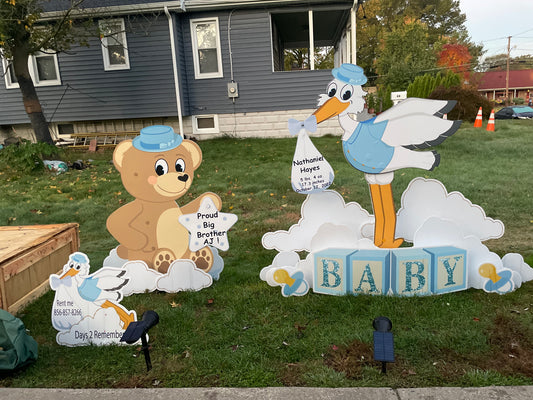 Stork + Blue Bear Bundle Rental | star keepsake yours to keep
