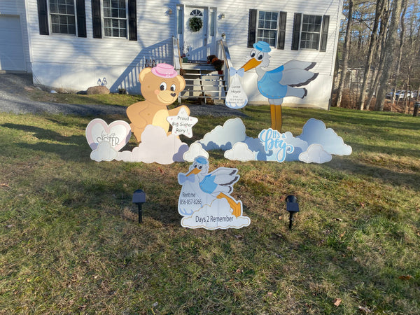 Stork + Pink Bear Bundle Rental | star keepsake yours to keep