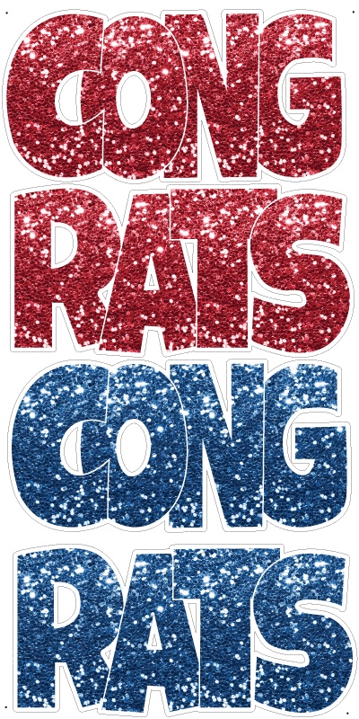 Red and Blue Congrats image 0