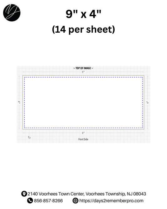 Business Card (14 per sheet) 9" x 4"