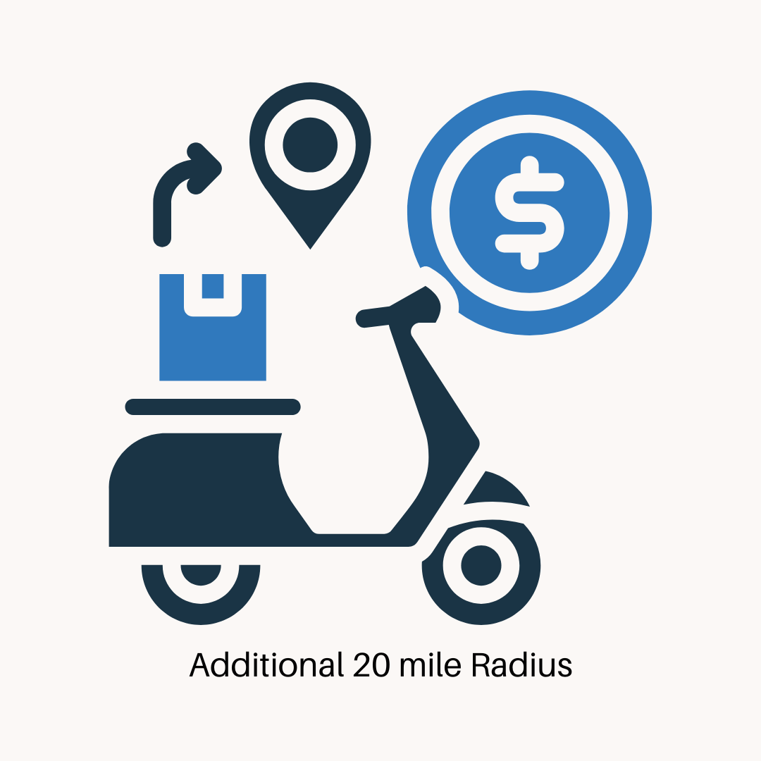 Additional 20 mile Radius