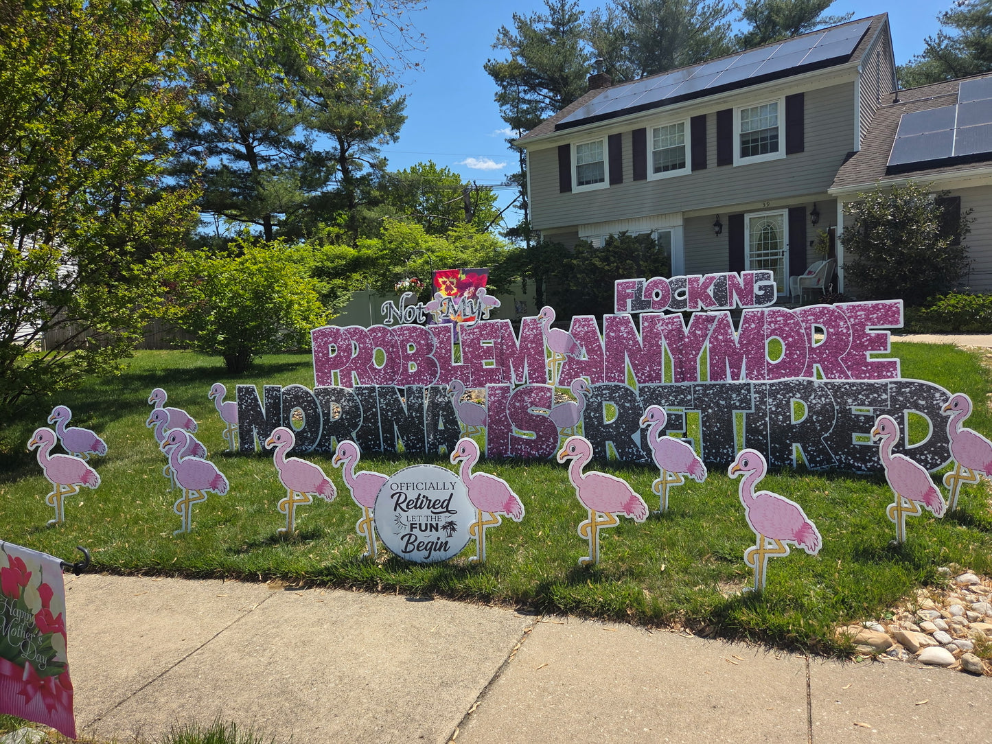 Flamingo Retirement Yard Card Kit 🦩