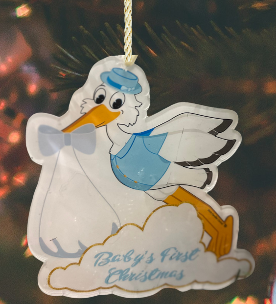 Stork Baby's 1st Christmas Ornament