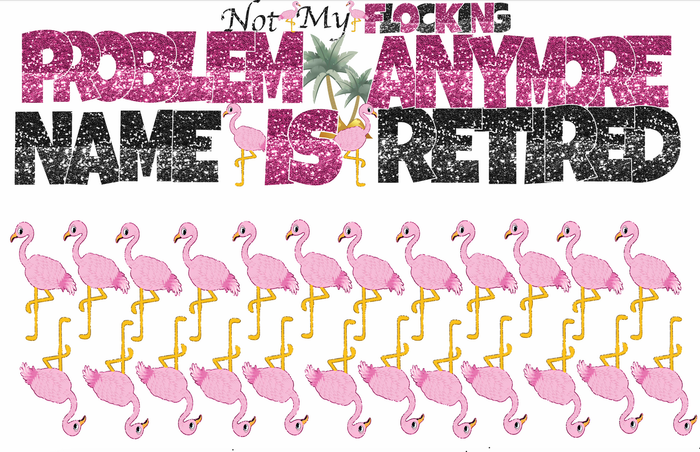 Flamingo Retirement Yard Card Kit 🦩