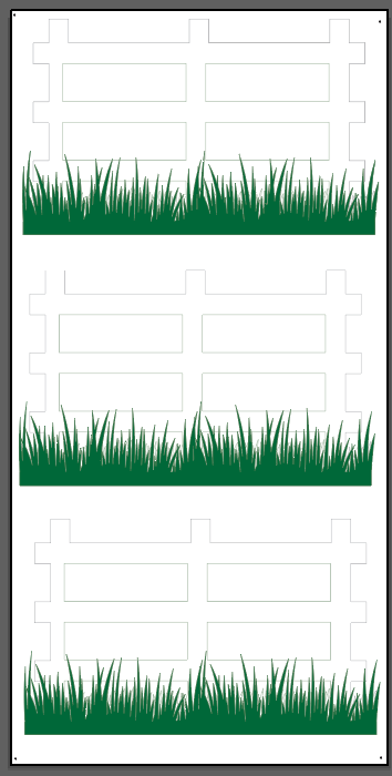 Fence Yard Card Set – White Picket Fence Lawn Decoration for Yard Card Displays