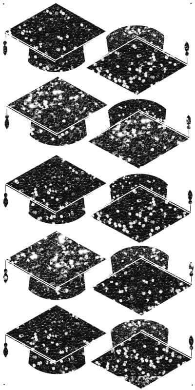 Black Grad Caps image 0