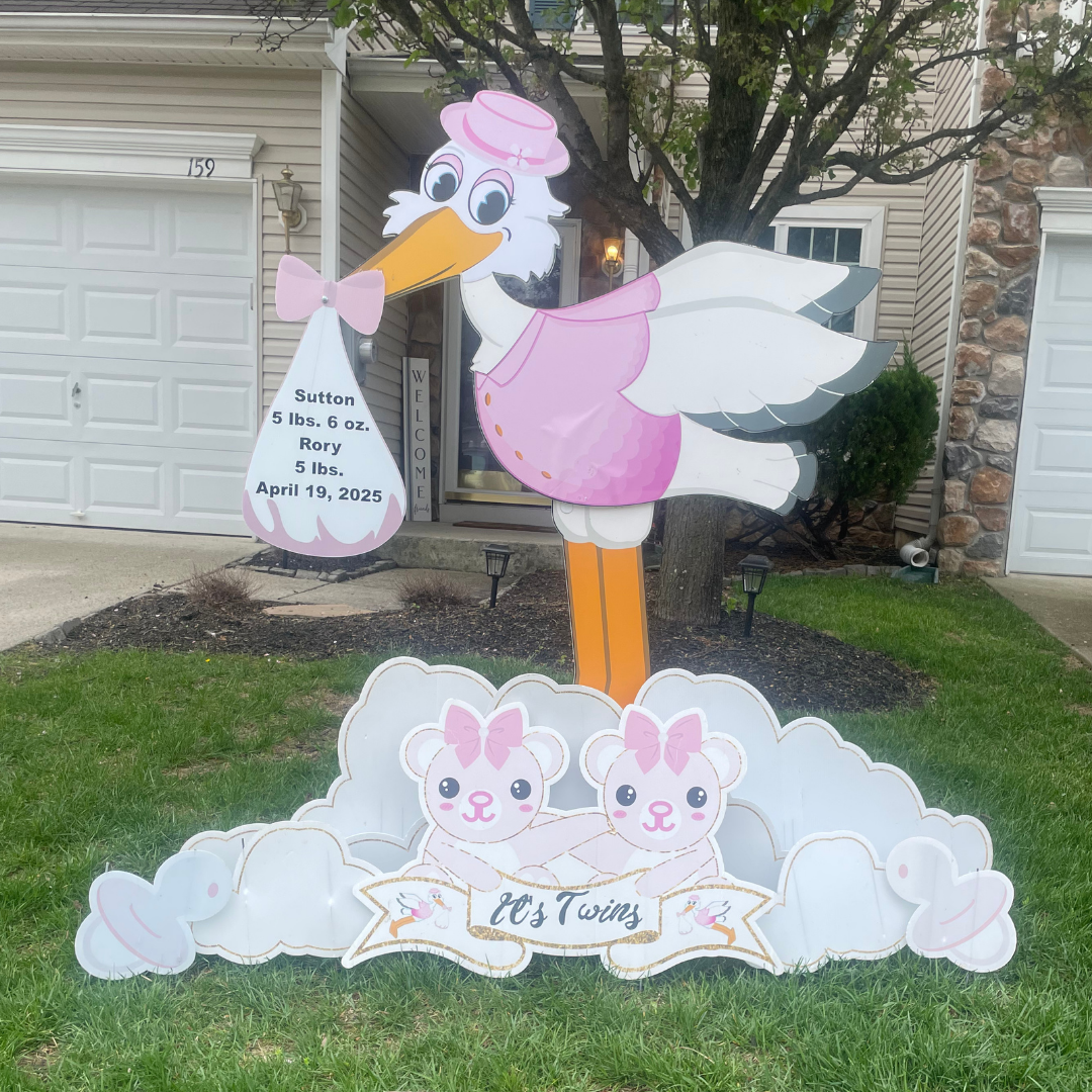 1 Stork & 1 Bundle | Twin Stork