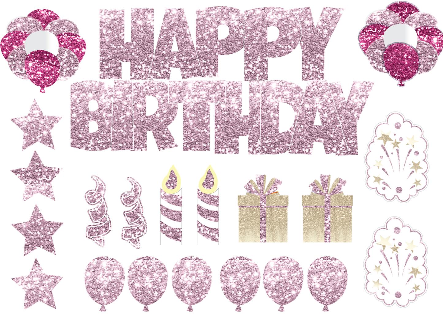 Full Set Happy Birthday Yard Sign