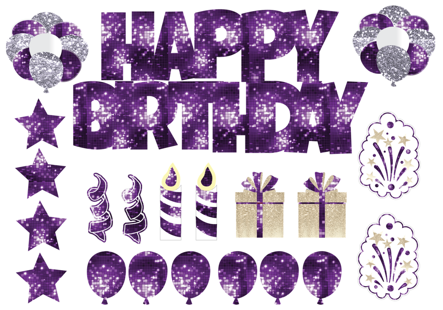 Full Set Happy Birthday Yard Sign