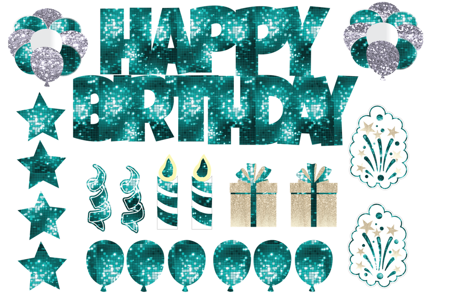 Full Set Happy Birthday Yard Sign